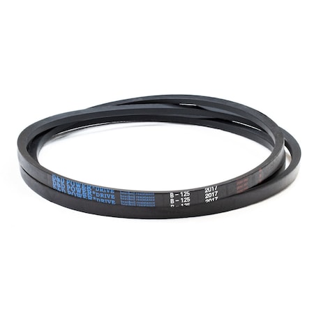 D&D B125 Classical V-Belt, 128 in Outside Length, 21/32 in Top Width, 1 Ribs B125